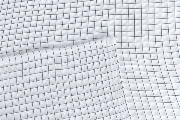 Dainty Home Dainty Home Piazza 100% Cotton Textured Waffle Weaved Solid Cotton Fabric 70" X 72" Shower Curtain