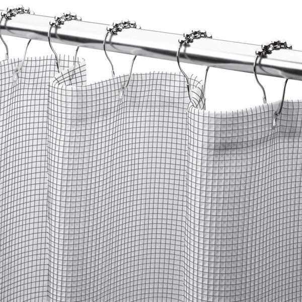 dainty home Dainty Home Piazza 100% Cotton Textured Waffle Weaved Solid Cotton Fabric 70" x 72" Shower Curtain