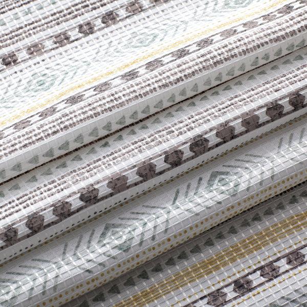 Dainty Home Dainty Home Printed 3D Waffle Weave Textured Aztec Designed Shower Curtain With 12 Roller Ball Hooks Included 70" X 72" In Multicolor