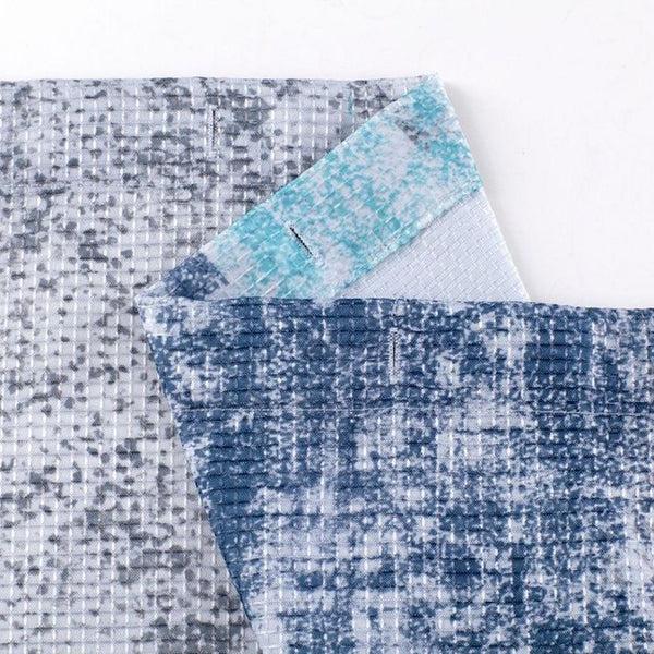 Dainty Home Dainty Home Printed Waffle 3D Textured Waffle Weave Textured Squares Designed Fabric Shower Curtain