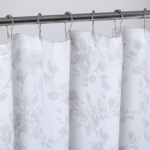 Dainty Home Dainty Home Printed Waffle 3D Textured Waffle Weave Textured Spring Designed Fabric Shower Curtain