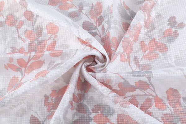 Dainty Home Dainty Home Printed Waffle 3D Textured Waffle Weave Textured Spring Designed Fabric Shower Curtain