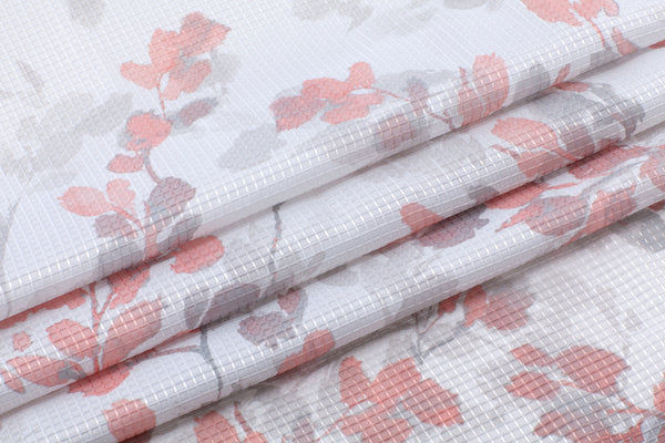 Dainty Home Dainty Home Printed Waffle 3D Textured Waffle Weave Textured Spring Designed Fabric Shower Curtain