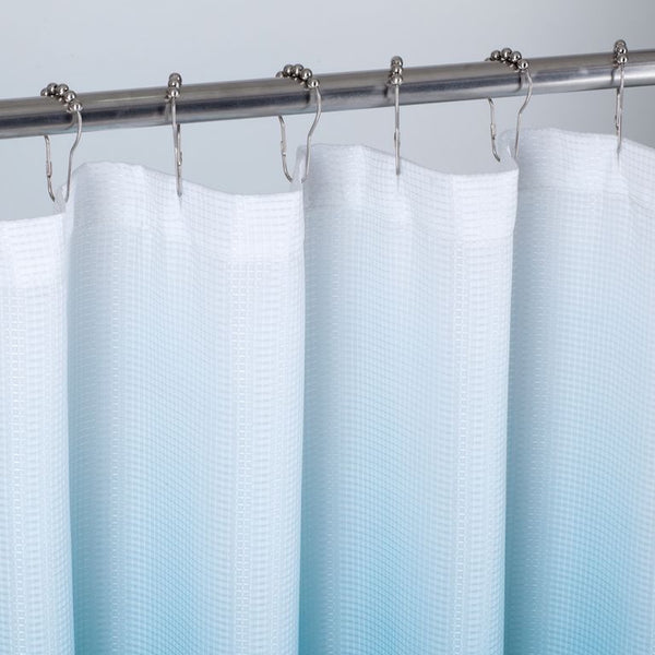 Dainty Home Dainty Home Printed Waffle 3D Textured Waffle Weave Textured Ombre Designed Fabric Shower Curtain
