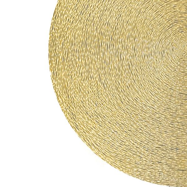 Dainty Home Dainty Home Regency Woven Metallic Lace Crossweave With A Contemporary Metallic Lace Pattern Reversible 15" X 15" Round Placemats