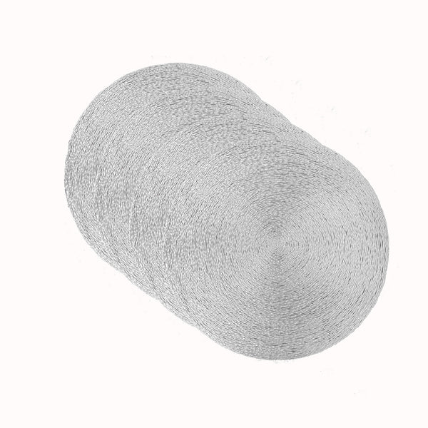 Dainty Home Dainty Home Regency Woven Metallic Lace Crossweave With A Contemporary Metallic Lace Pattern Reversible 15" X 15" Round Placemats