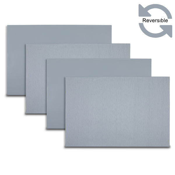 dainty home Dainty Home Ridges Premium Vegan Leather Reversible 2 Pattern 12" x 18" Rectangular Placemat Set Of 4