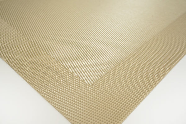 Dainty Home Dainty Home Santa Monica Woven Textilene Crossweave With Solid Geometric Pattern Reversible 13" X 19" Rectangular Placemats