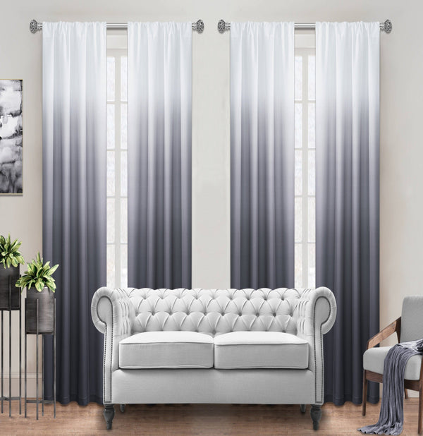 dainty home Dainty Home Shades Gradient Ombre Design Heavy Room Darkening Rod Pocket Set Of 4 Window Panels dainty home Dainty Home Shades Gradient Ombre Design Heavy Room Darkening Rod Pocket Set Of 4 Window Panels