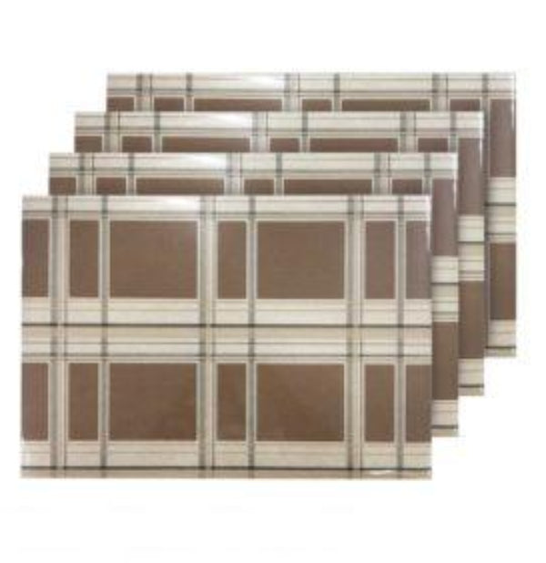 dainty home Dainty Home Sidewalks Reversible Metallic Printed Set of 4 Placemats