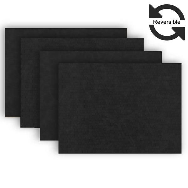 dainty Home Dainty Home Sorento Faux Leather Reversible 2 Pattern 12" X 18" Rectangular Placemat Set Of 4