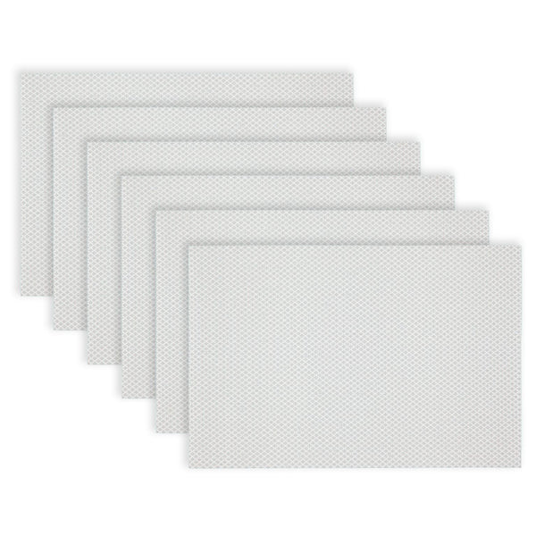 Dainty Home Dainty Home Sparkles Woven Texteline Textured Design Reversible 12" X 18" Rectangular Placemats Set Of 6
