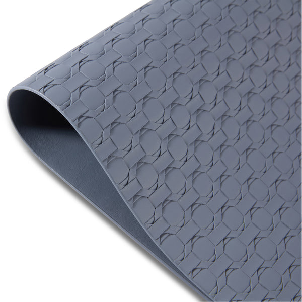 Dainty Home Dainty Home Stratham Premium Vegan Leather Reversible 2 Pattern 12" X 18" Rectangular Placemat Set Of 4