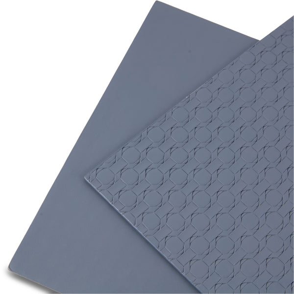 Dainty Home Dainty Home Stratham Premium Vegan Leather Reversible 2 Pattern 12" X 18" Rectangular Placemat Set Of 4
