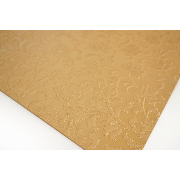 Dainty Home Dainty Home Susan Faux Leather Look Textured Damask Embossed Designed 12" X 18" Rectangle Placemats
