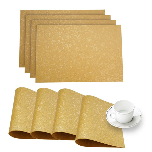 dainty home Dainty Home Susan Faux Leather Look Textured Damask Embossed Designed 12" x 18" Rectangle Placemats dainty home Dainty Home Susan Faux Leather Look Textured Damask Embossed Designed 12" x 18" Rectangle Placemats
