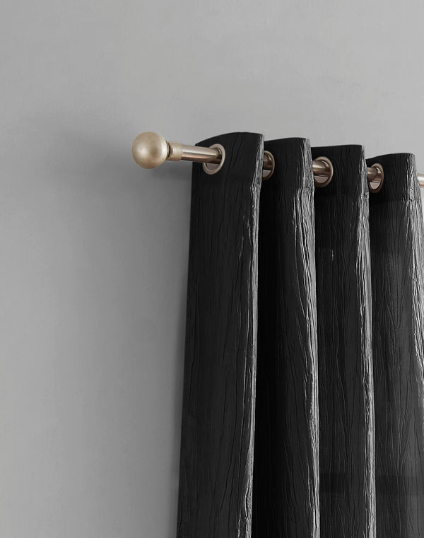 Dainty Home Dainty Home Verona 3D Crushed Silk Textured Light Filtering Grommet Single Panel