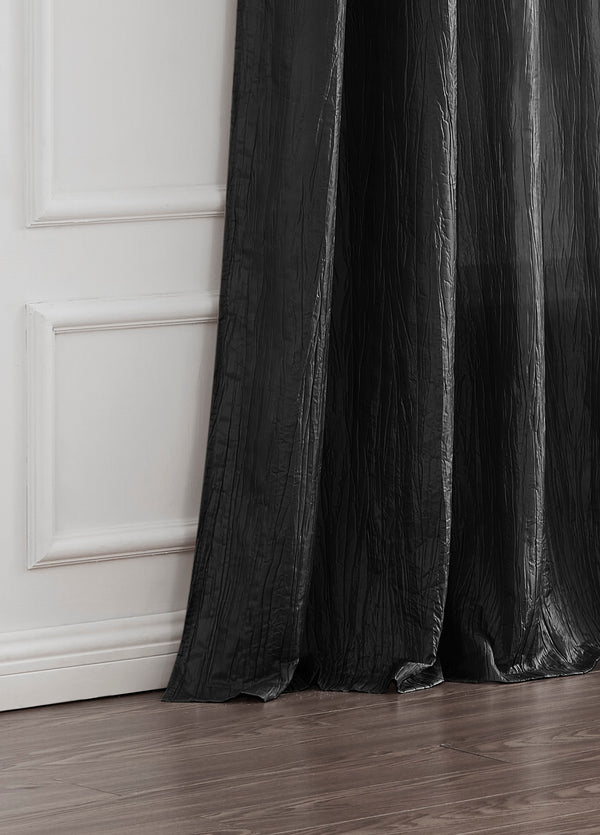 Dainty Home Dainty Home Verona 3D Crushed Silk Textured Light Filtering Grommet Single Panel