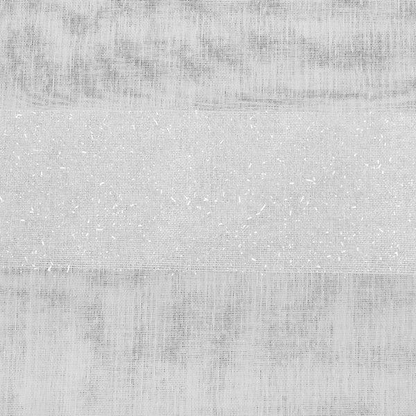 Dainty Home Dainty Home Veronika Linen Look Boho 3D Lurex Chenille Striped Linen Embroidered Textured Designed Sheer Shower Curtain