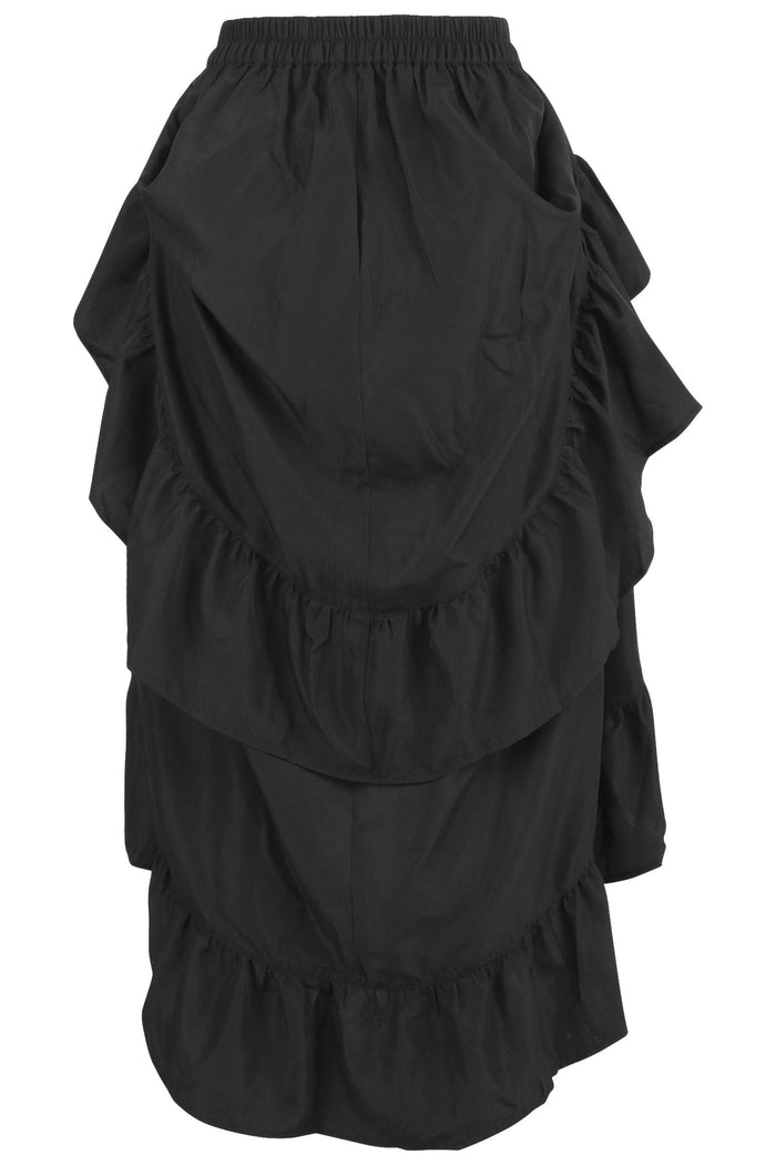 Daisy Beachwear Black Crepe Adjustable High Low Skirt