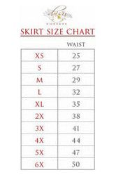 Daisy Beachwear Black & Red Skulls Stretch Lycra Skirt