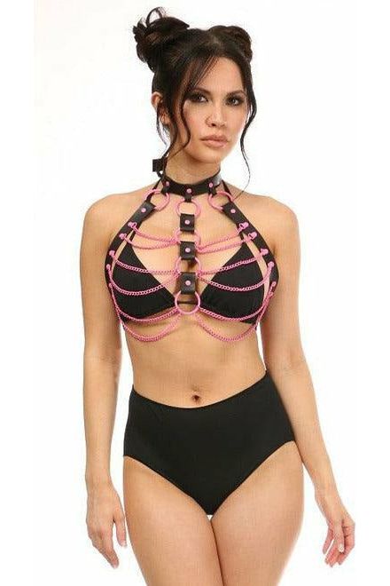 daisy beachwear Candy Collection - Pink Chain Harness