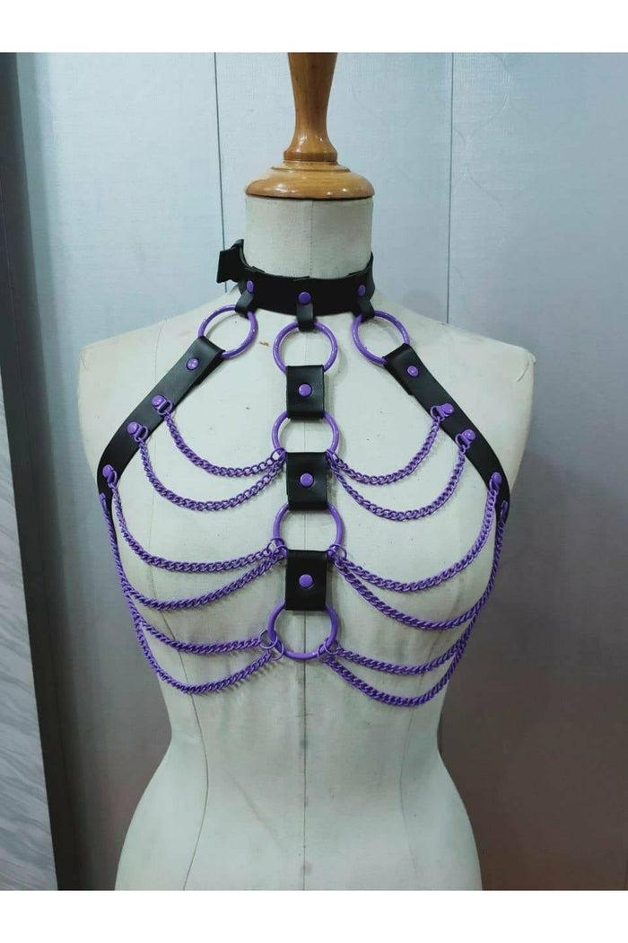 daisy beachwear Candy Collection - Purple Chain Harness