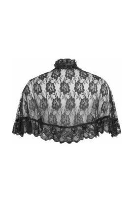 Daisy Beachwear Black Lace Cape