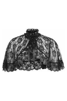 daisy beachwear Black Lace Cape