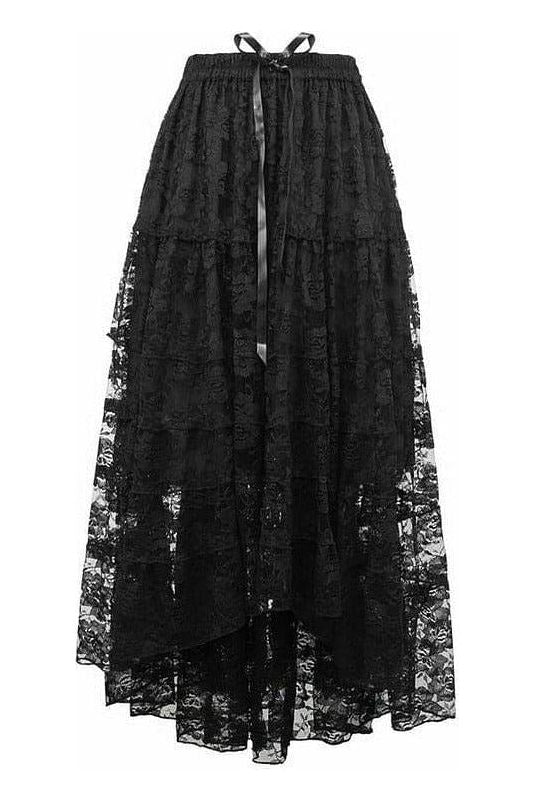 daisy beachwear Black Lace Skirt