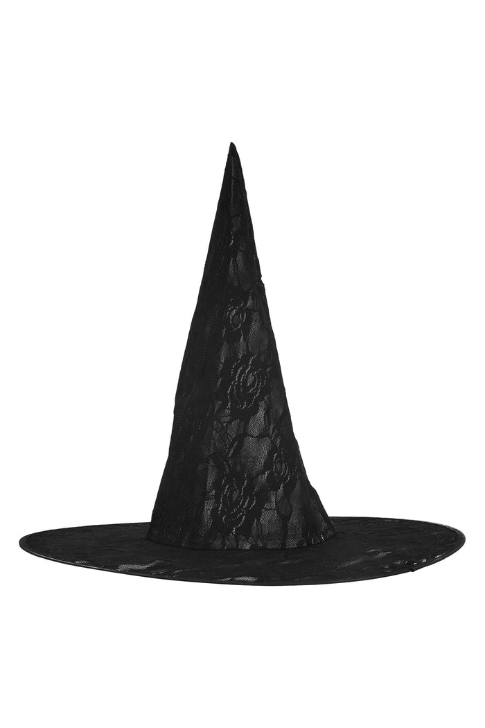 daisy beachwear Black Lace Witch Hat