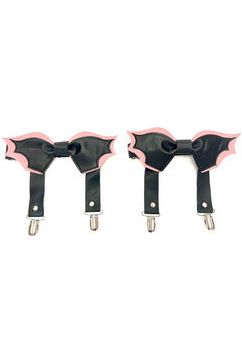 daisy beachwear Black/Pink Bat Leg Garters