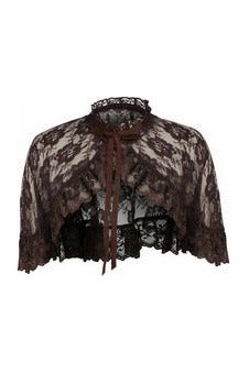 daisy beachwear Brown Lace Cape
