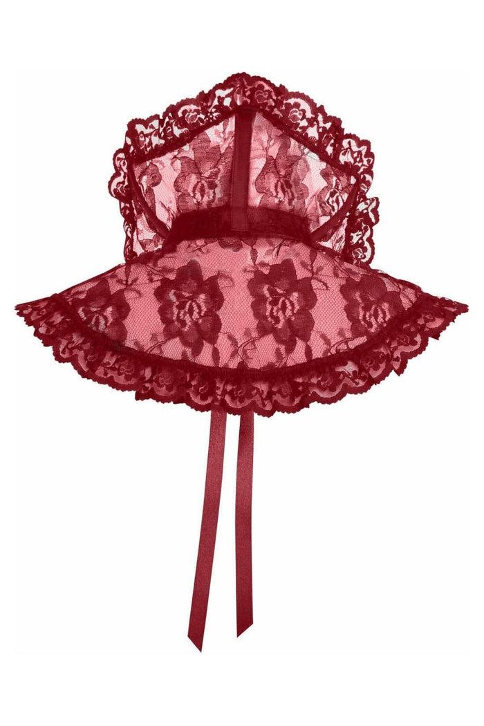 Daisy Beachwear Dark Red Lace Neck Collar