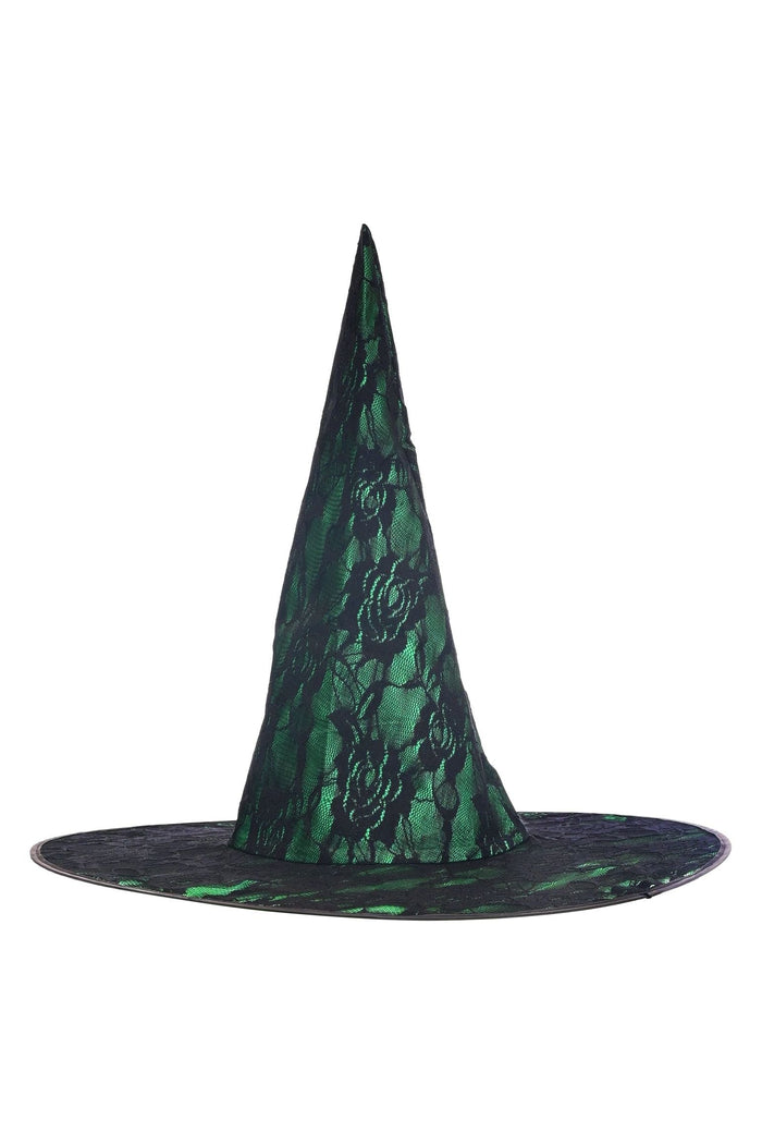 daisy beachwear Green Lace Witch Hat
