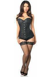 Daisy Beachwear Lavish Black Brocade Corset
