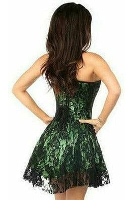 Daisy Beachwear Lavish Green Lace Corset Dress