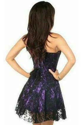 Daisy Beachwear Lavish Purple Lace Corset Dress
