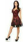 Daisy Beachwear Lavish Red Lace Corset Dress