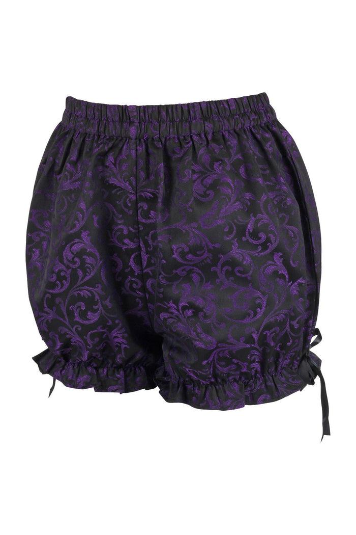 Daisy Beachwear Purple/Black Brocade Bloomers