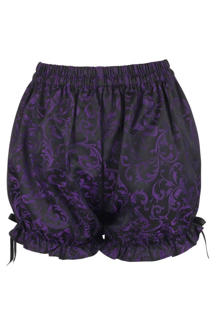 Daisy Beachwear Purple/Black Brocade Bloomers