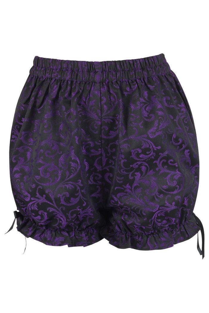 daisy beachwear Purple/Black Brocade Bloomers