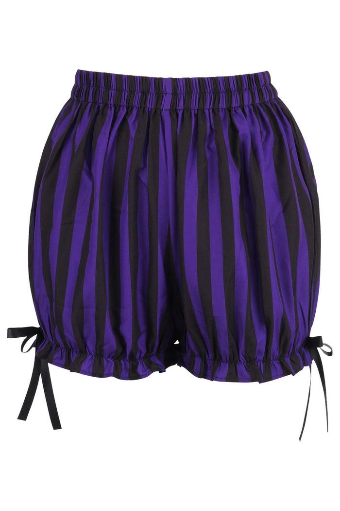 Daisy Beachwear Purple/Black Striped Bloomers