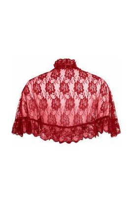 Daisy Beachwear Red Lace Cape
