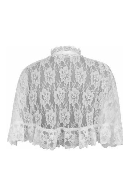 Daisy Beachwear White Lace Cape