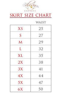 Daisy Beachwear Green Skulls Gothic Print Stretch Lycra Skirt