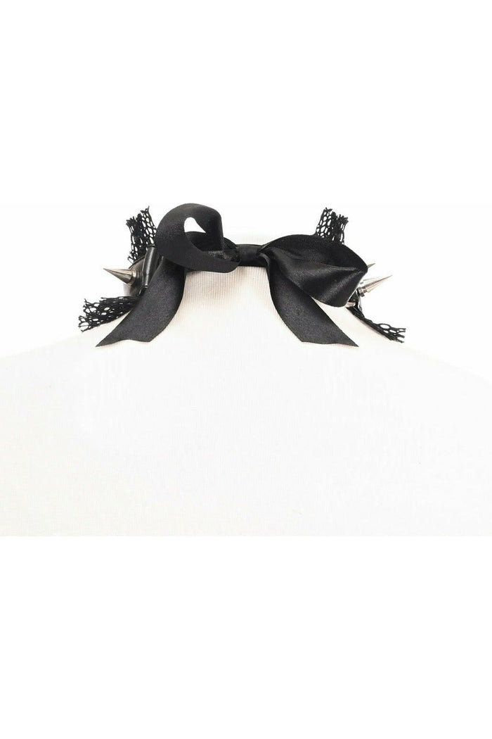 Daisy Beachwear Kitten Collection Black Fishnet Spike Choker