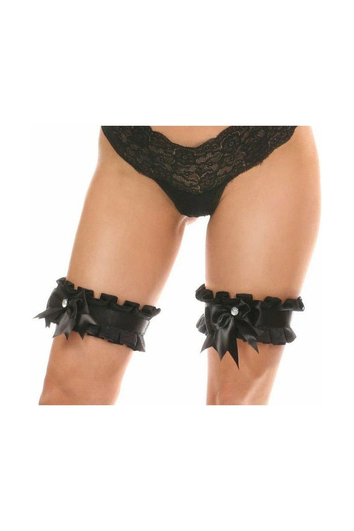daisy beachwear Kitten Collection Black Lace Leg Garters (set of 2)