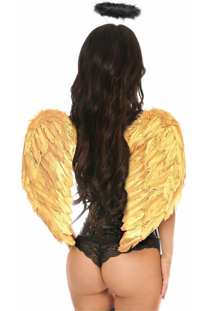 Daisy Beachwear Lavish 3 PC Gold Gothic Angel Corset Costume