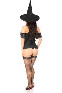 Daisy Beachwear Lavish 3 PC Premium Lace Witch Corset Costume